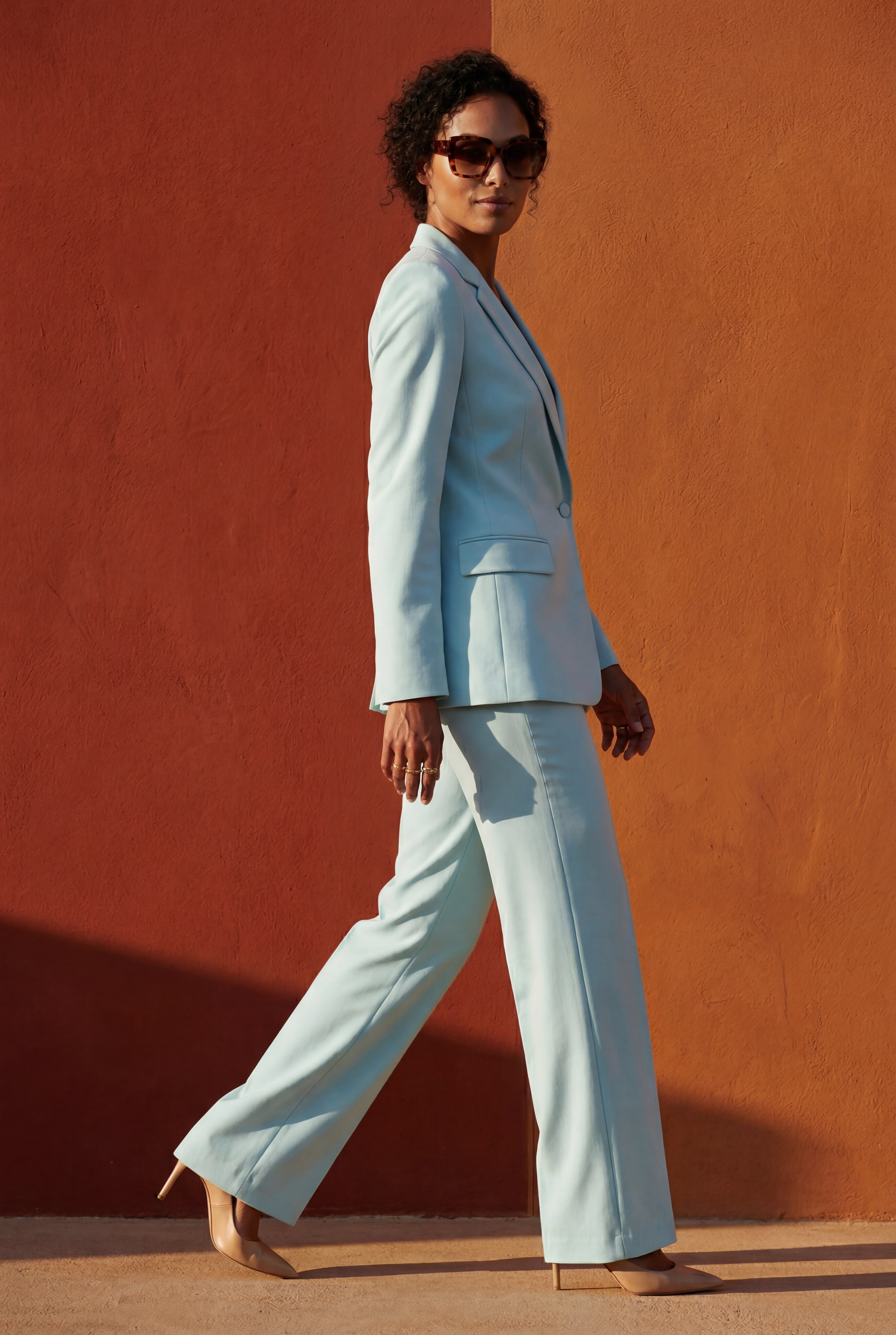 Elcevi | Single-breasted Tailored Blazer and Trouser Set