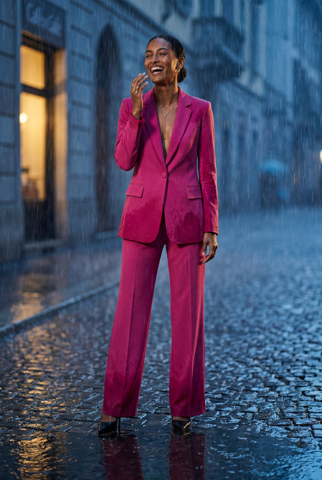 Elcevi | Single-breasted Tailored Blazer and Trouser Set
