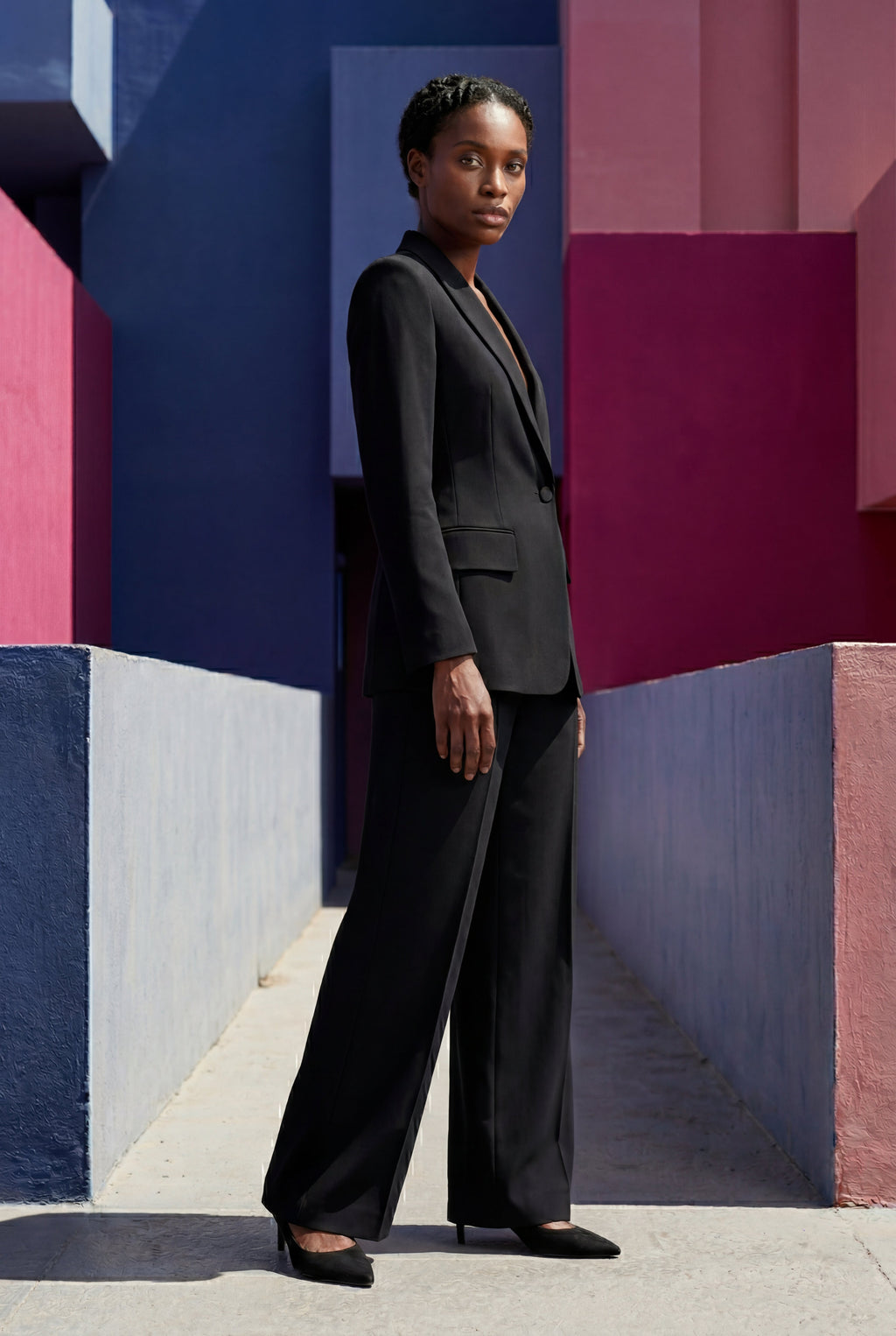 Elcevi | Single-breasted Tailored Blazer and Trouser Set