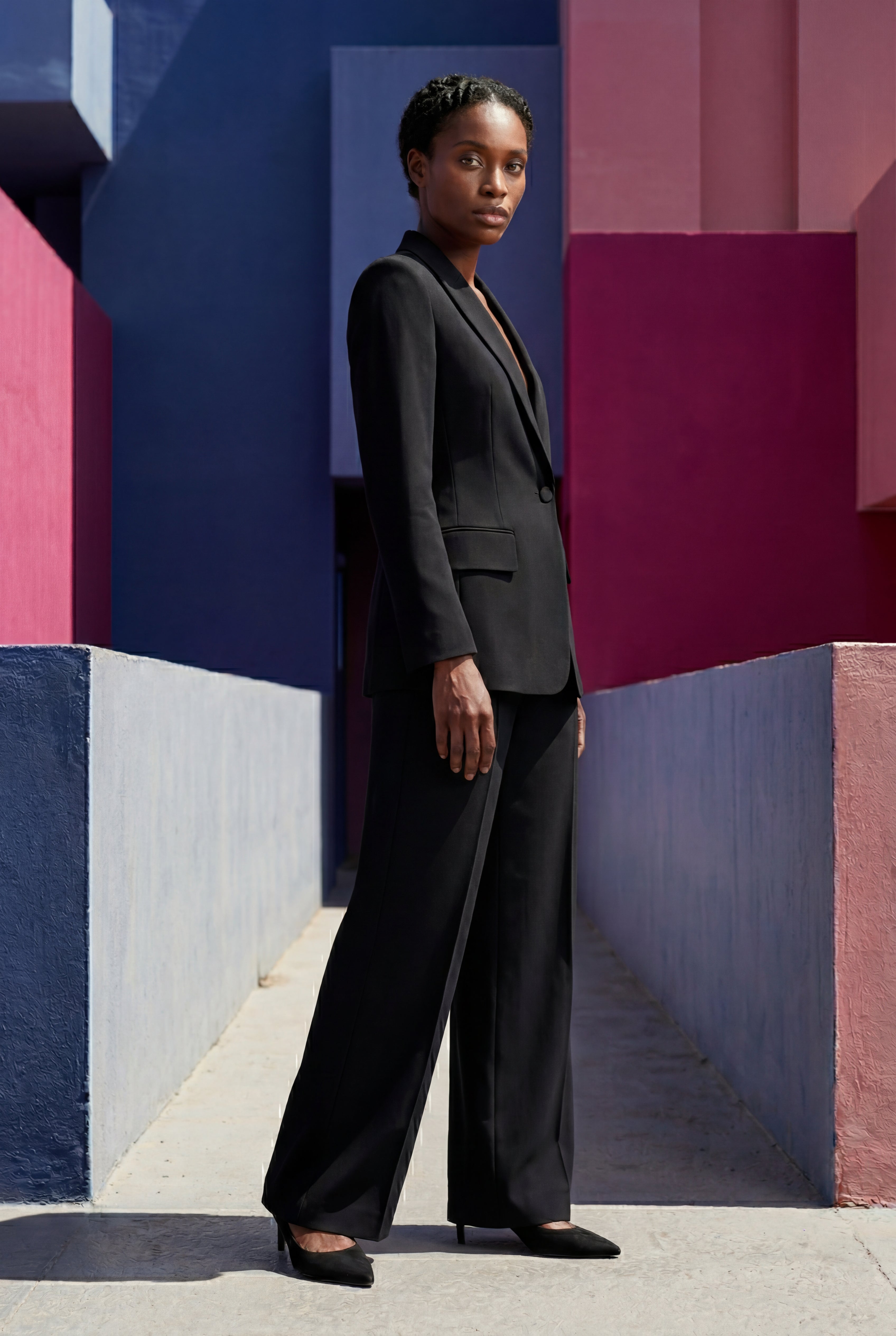 Elcevi | Single-breasted Tailored Blazer and Trouser Set