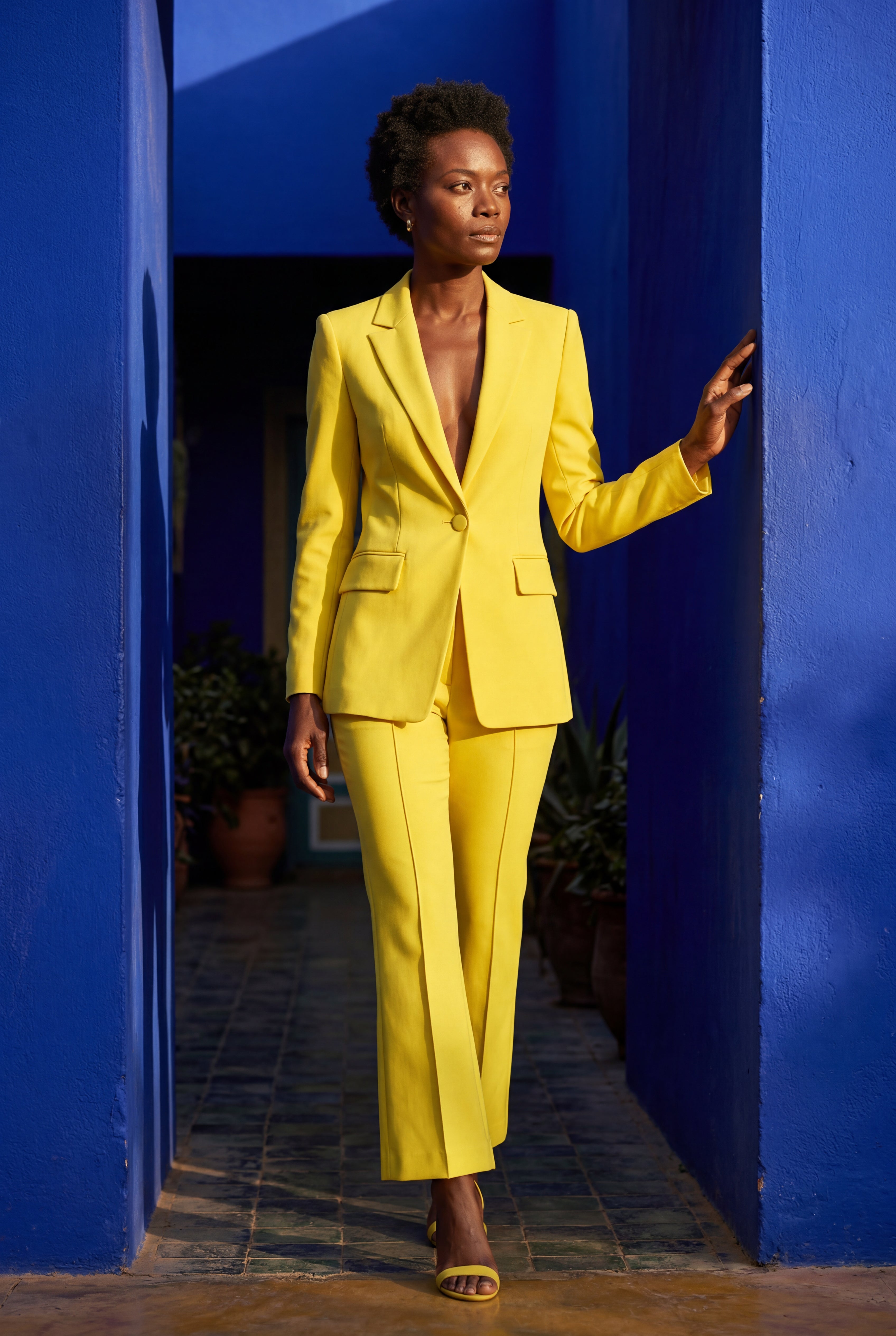 Elcevi | Single-breasted Tailored Blazer and Trouser Set