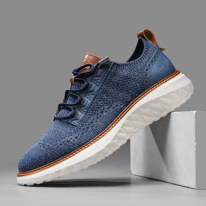 Liam | Textured Lace-up Low-top Sneakers