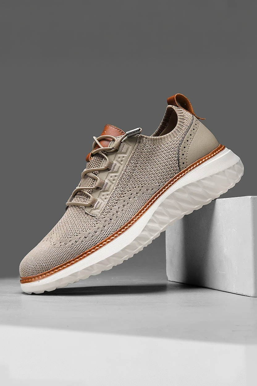 Liam | Textured Lace-up Low-top Sneakers