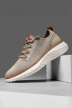 Liam | Textured Lace-up Low-top Sneakers