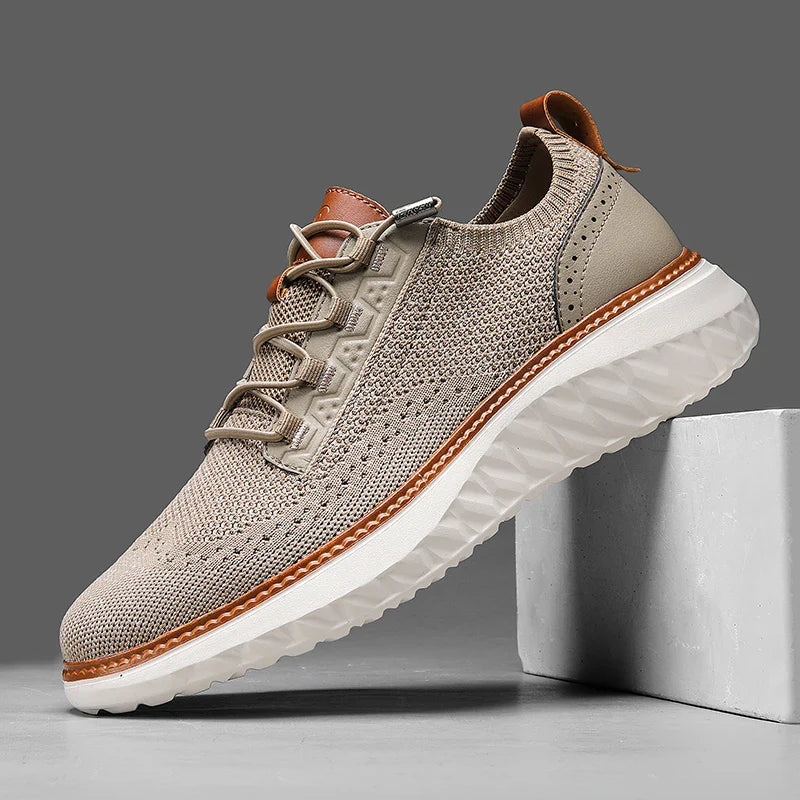 Liam | Textured Lace-up Low-top Sneakers