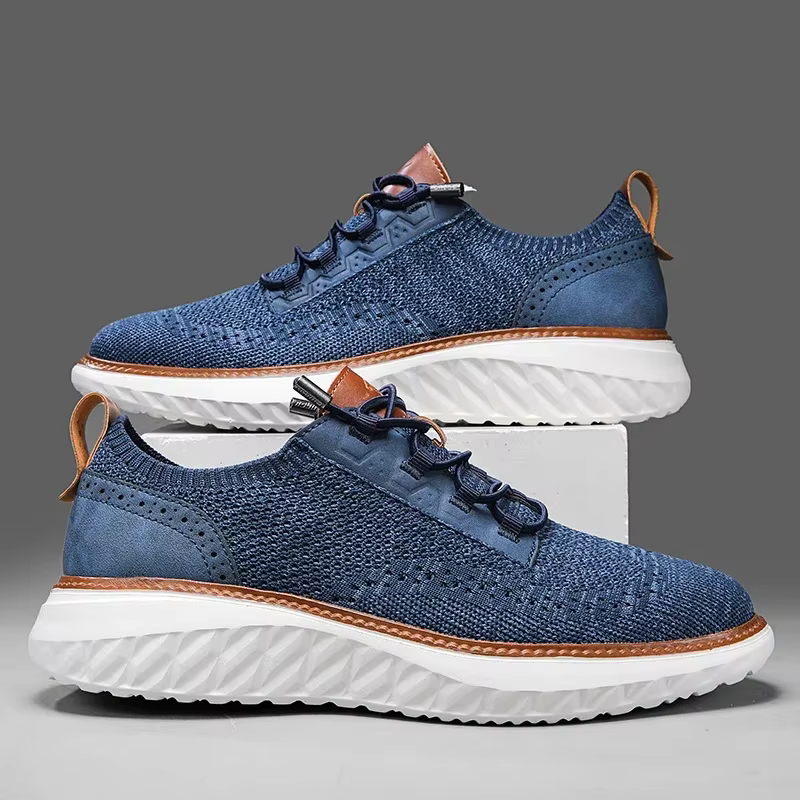 Liam | Textured Lace-up Low-top Sneakers