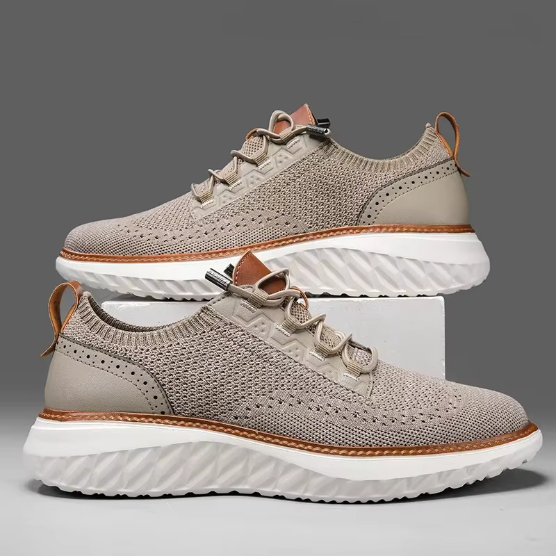 Liam | Textured Lace-up Low-top Sneakers
