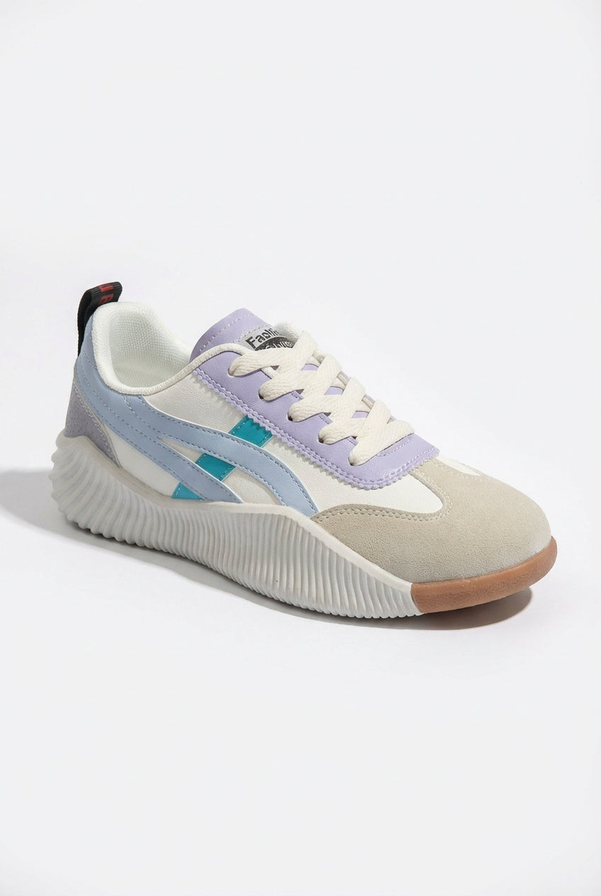 Lia | Women's Chunky Sole Colorblock Lace-Up Sneakers
