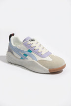 Lia | Women's Chunky Sole Colorblock Lace-Up Sneakers