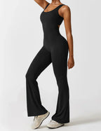 Elena - Flared Jumpsuit with V-Neck and Shaping Fit for Women