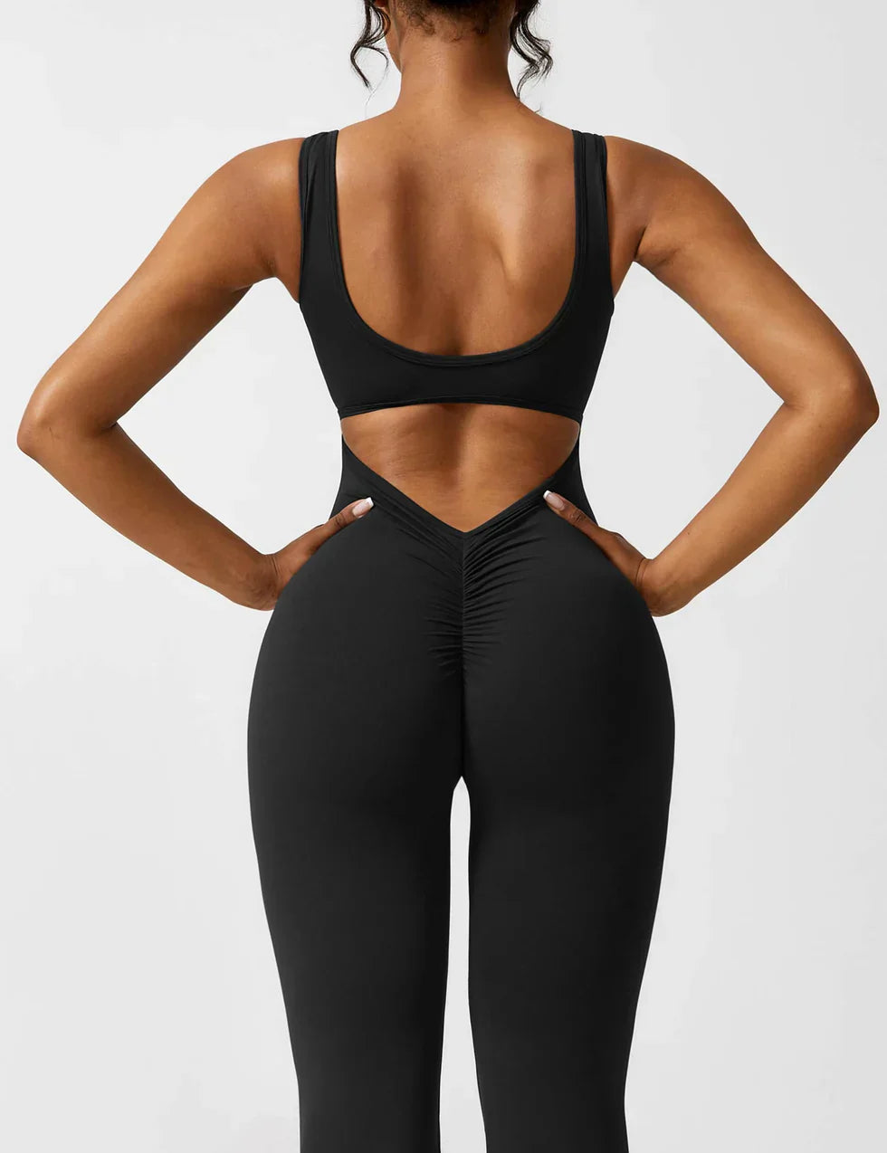 Elena - Flared Jumpsuit with V-Neck and Shaping Fit for Women