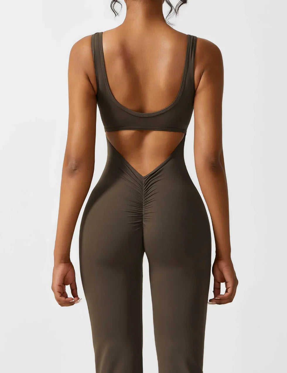 Elena - Flared Jumpsuit with V-Neck and Shaping Fit for Women