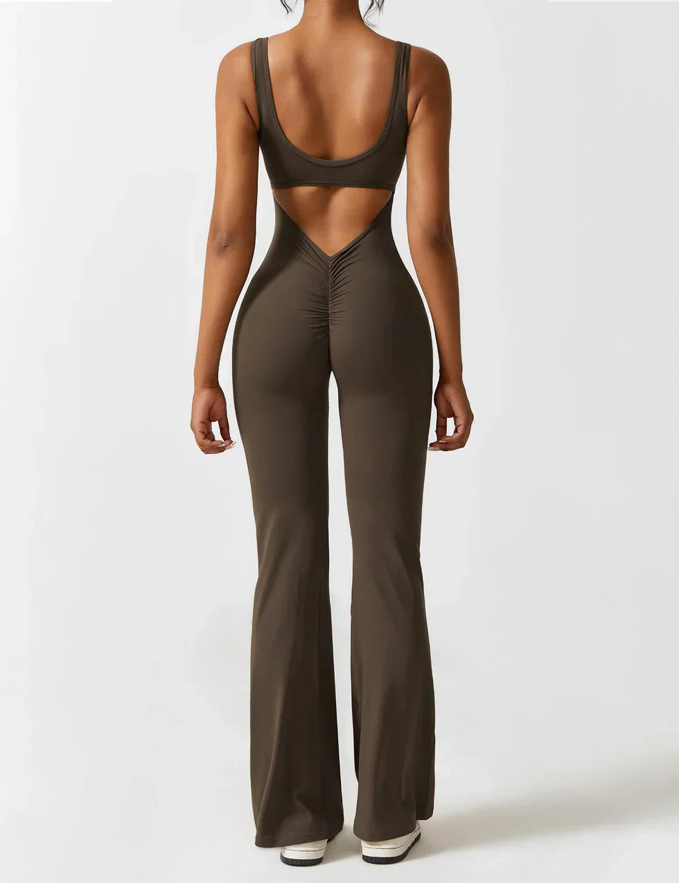Elena - Flared Jumpsuit with V-Neck and Shaping Fit for Women