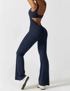 Elena - Flared Jumpsuit with V-Neck and Shaping Fit for Women