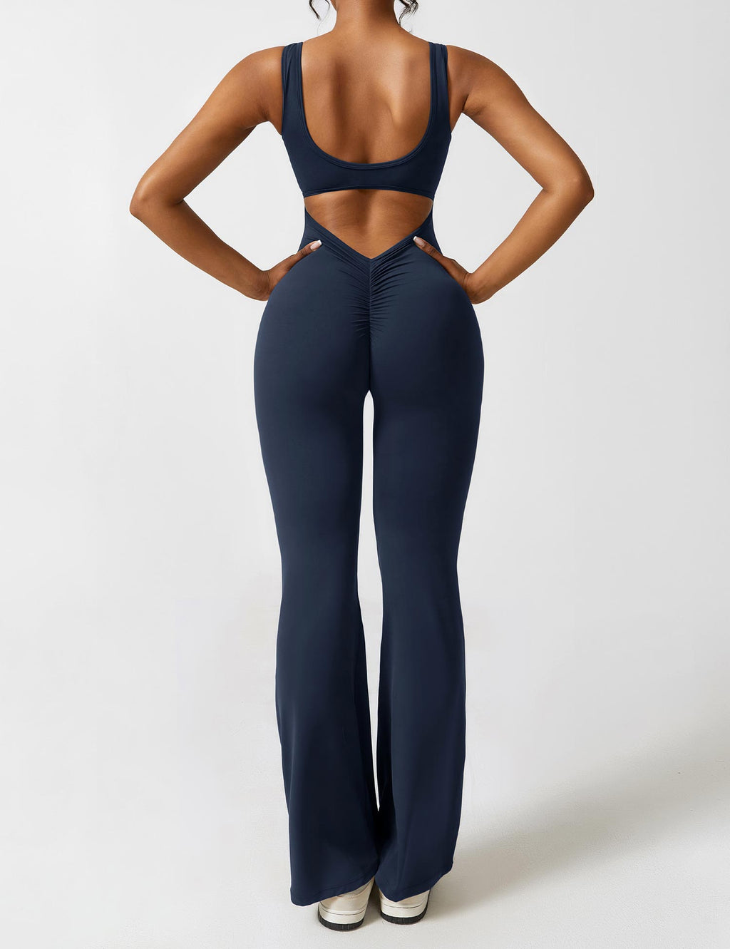 Elena - Flared Jumpsuit with V-Neck and Shaping Fit for Women