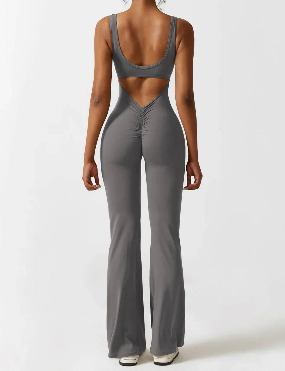Elena - Flared Jumpsuit with V-Neck and Shaping Fit for Women