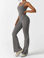 Elena - Flared Jumpsuit with V-Neck and Shaping Fit for Women