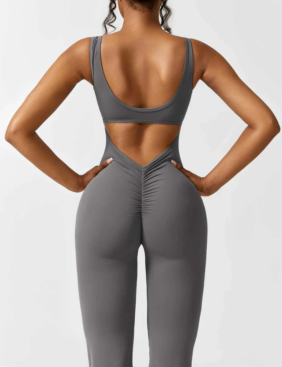 Elena - Flared Jumpsuit with V-Neck and Shaping Fit for Women