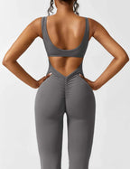 Elena - Flared Jumpsuit with V-Neck and Shaping Fit for Women