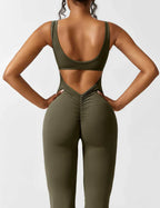 Elena - Flared Jumpsuit with V-Neck and Shaping Fit for Women