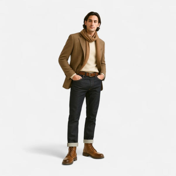 Josip | Burnished Brown Distressed Lace-up Ankle Boots