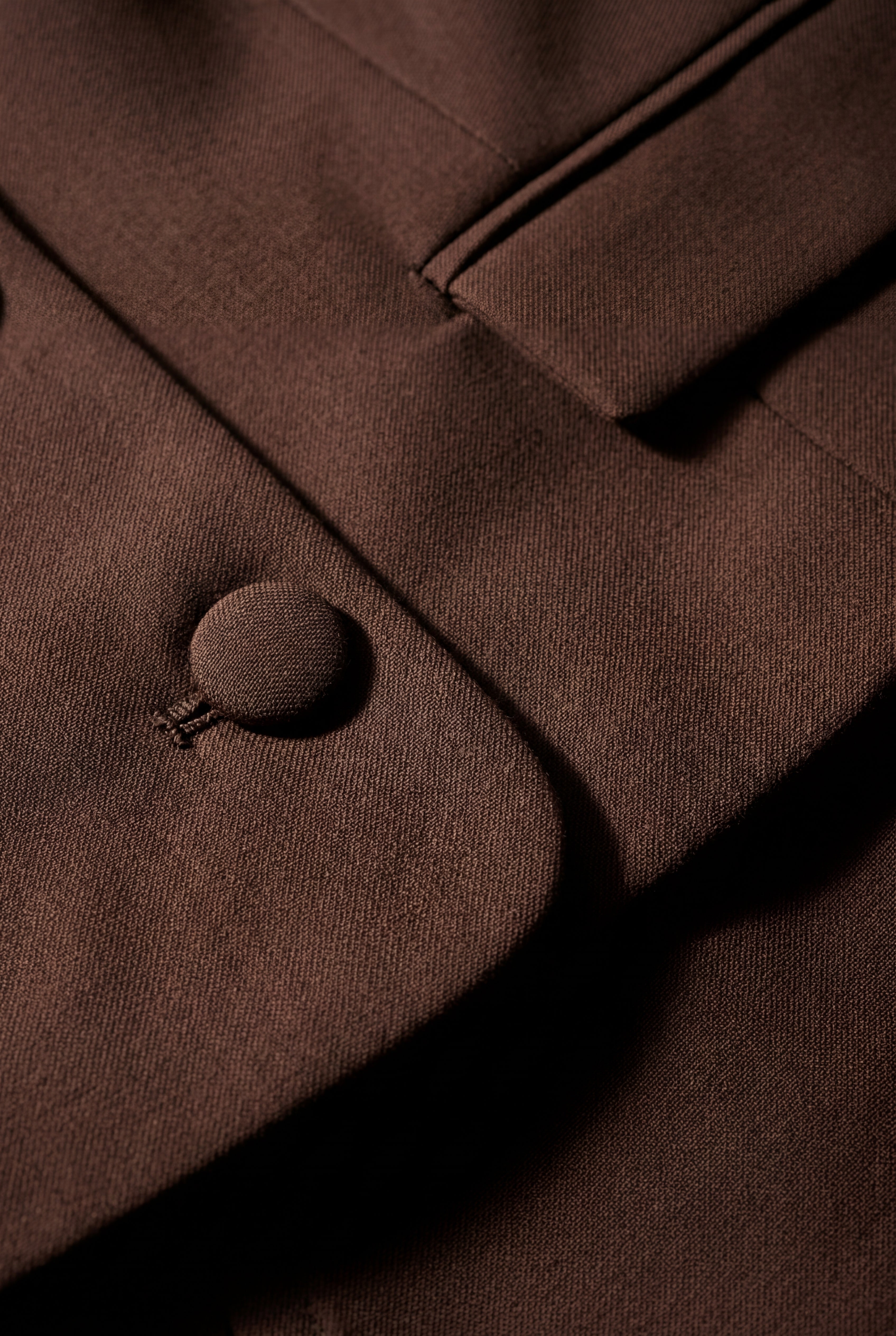 Chocolate Brown Cropped Blazer and Mini Skirt Set | Elcevi