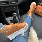 Lucy | Chunky Platform Lace-up Sneakers with Ridged Sole