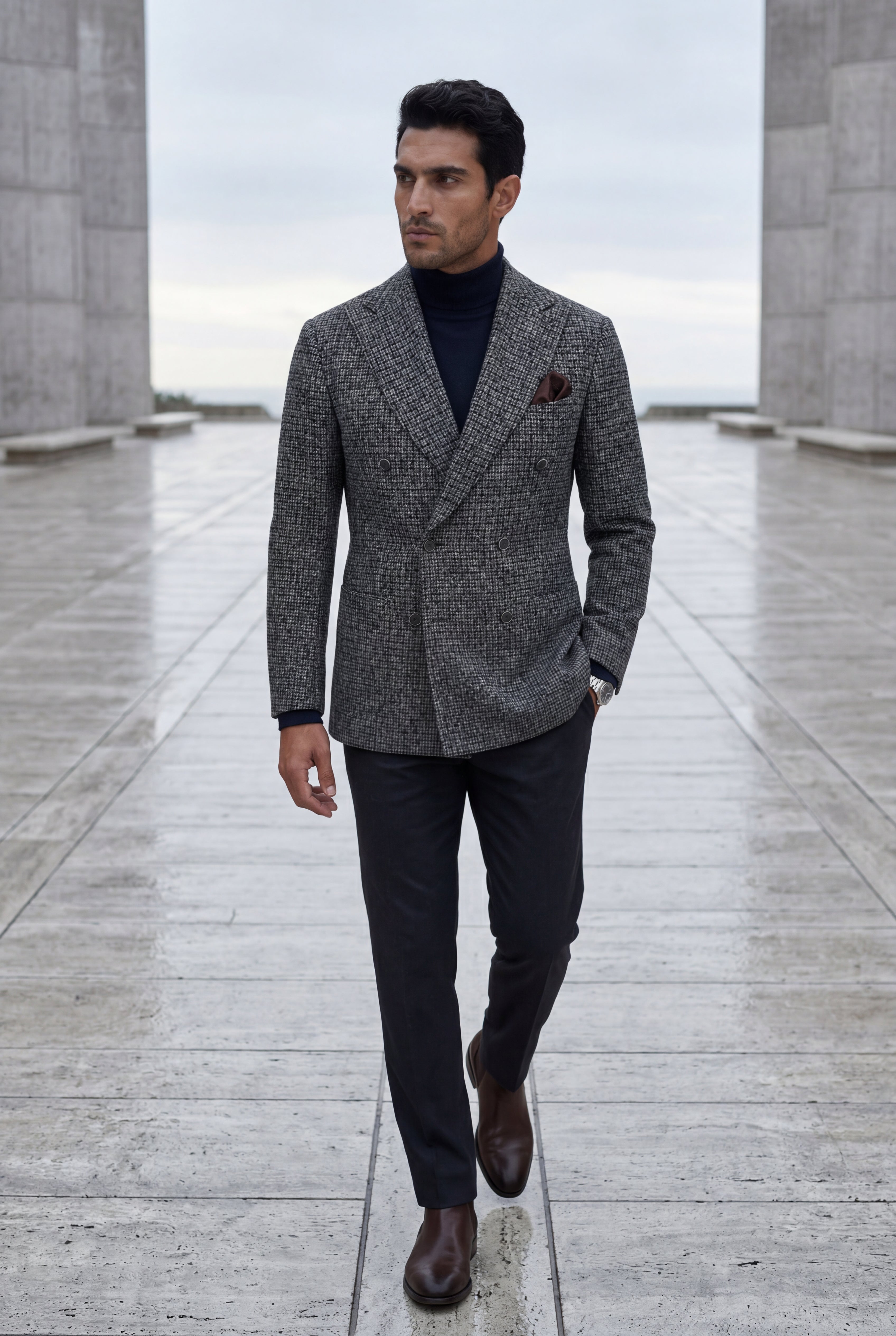 Liam | Double-breasted Peak Lapel Blazer