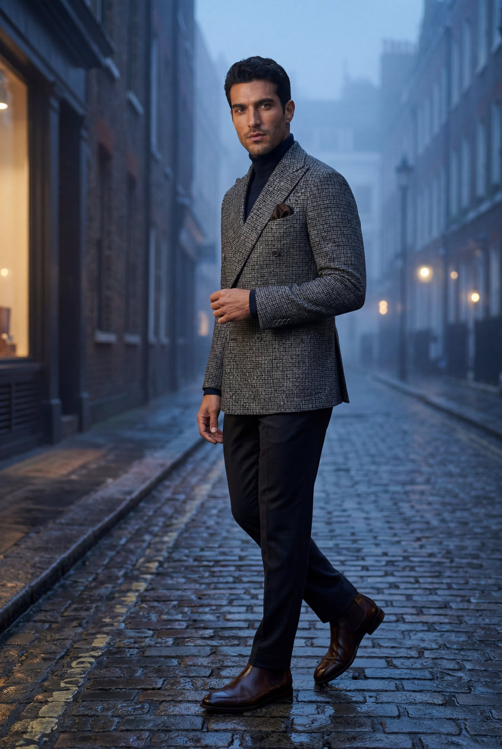 Liam | Double-breasted Peak Lapel Blazer
