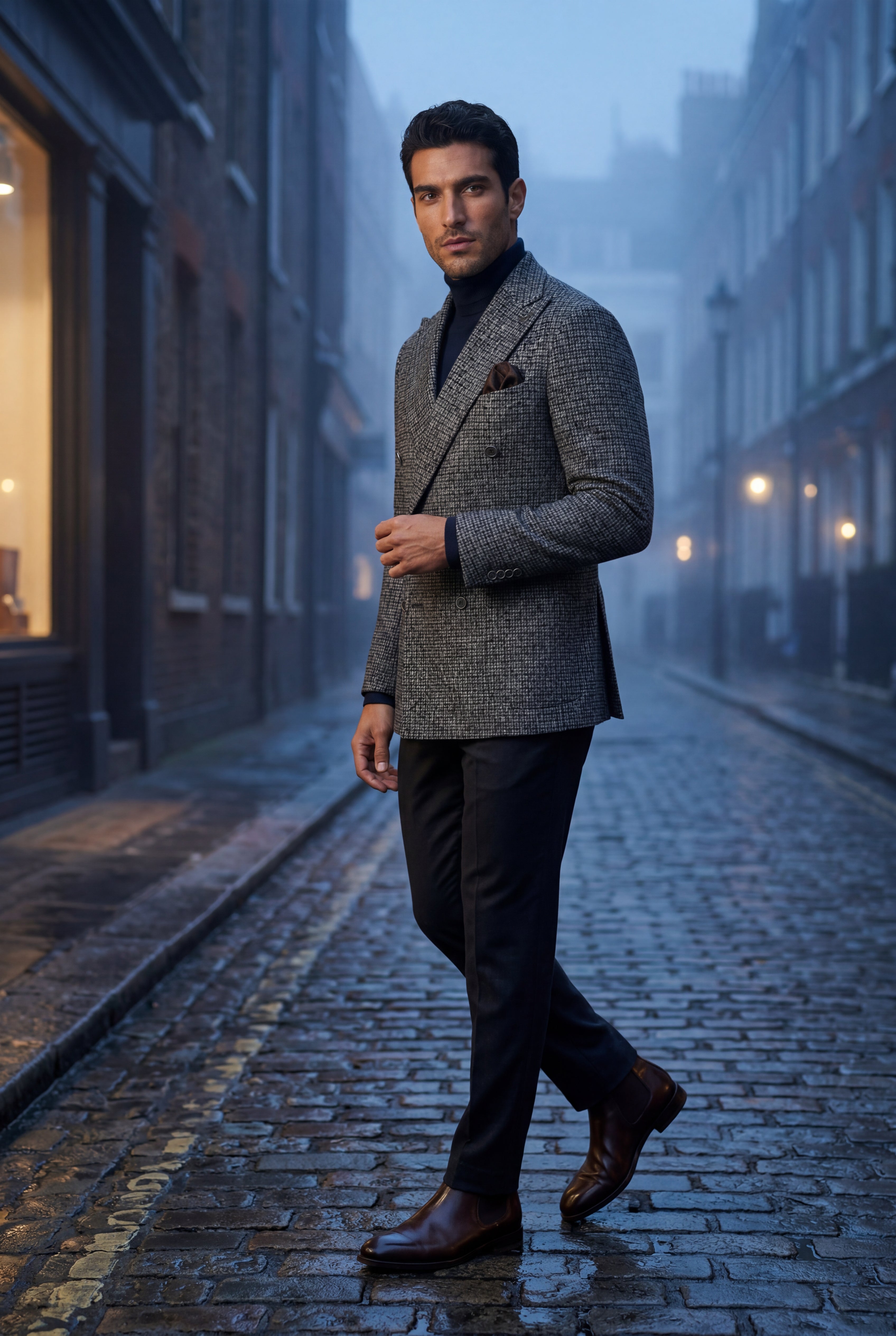 Liam | Double-breasted Peak Lapel Blazer