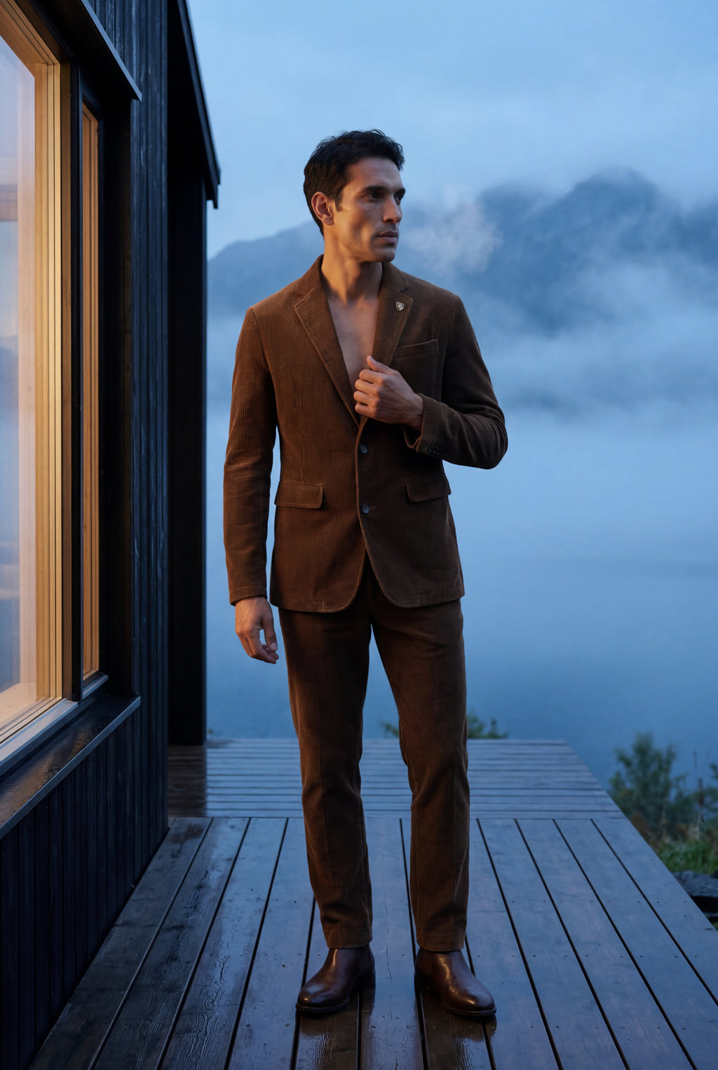Liam | Fine Wale Tailored Single-breasted Blazer