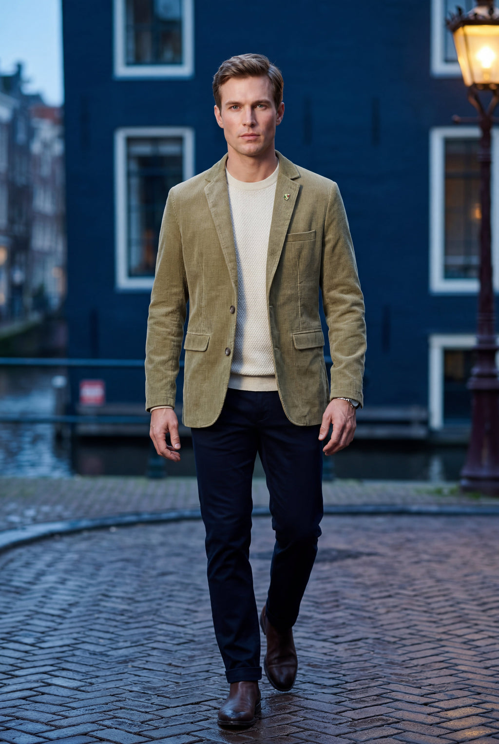 Liam | Fine Wale Tailored Single-breasted Blazer
