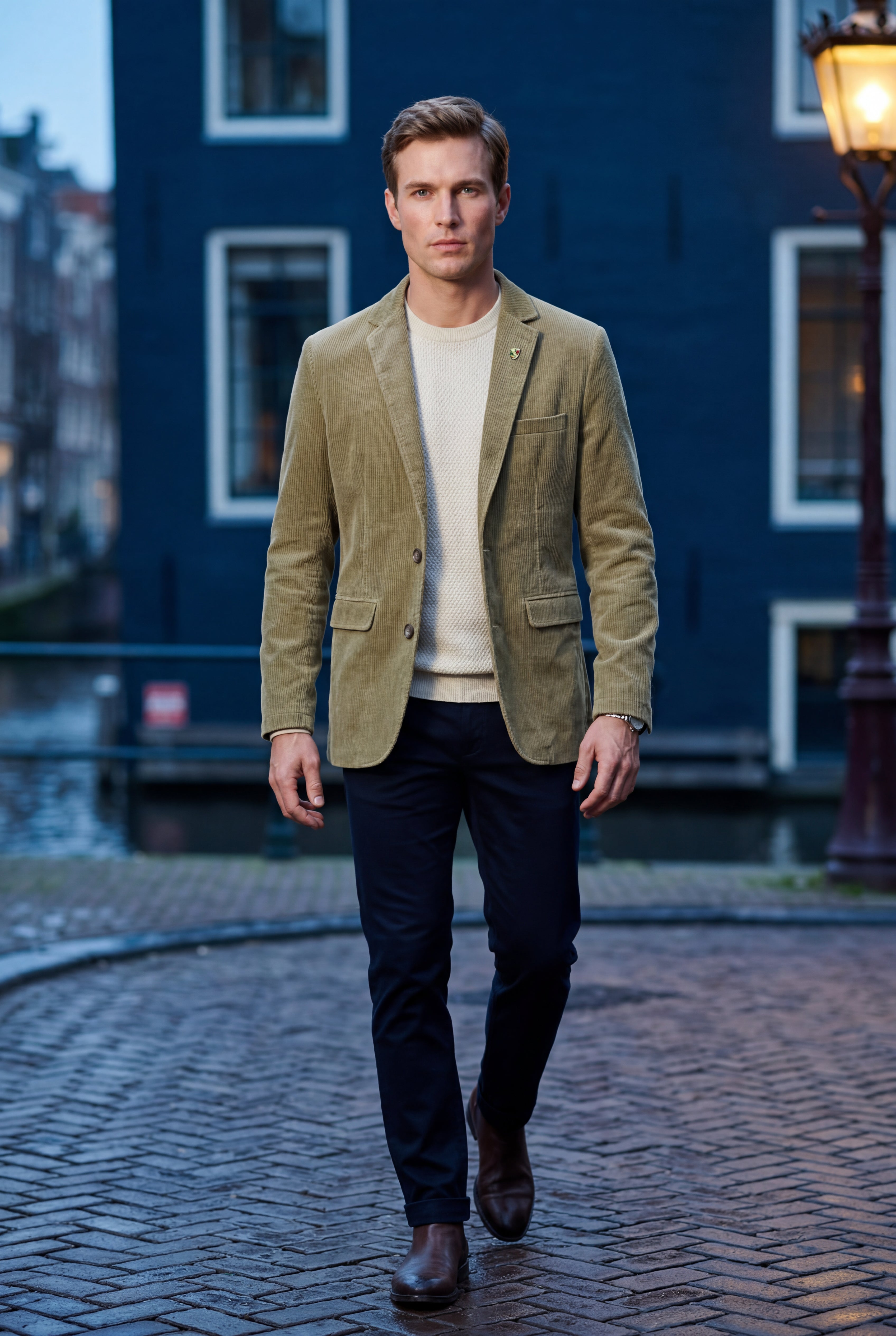 Liam | Fine Wale Tailored Single-breasted Blazer