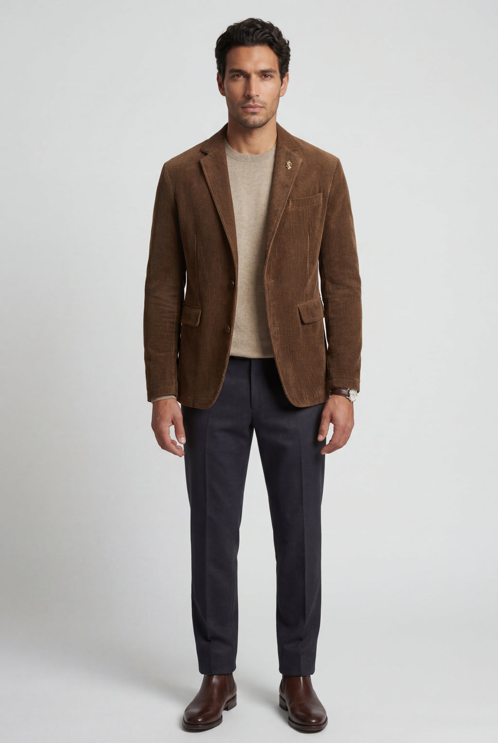 Liam | Fine Wale Tailored Single-breasted Blazer
