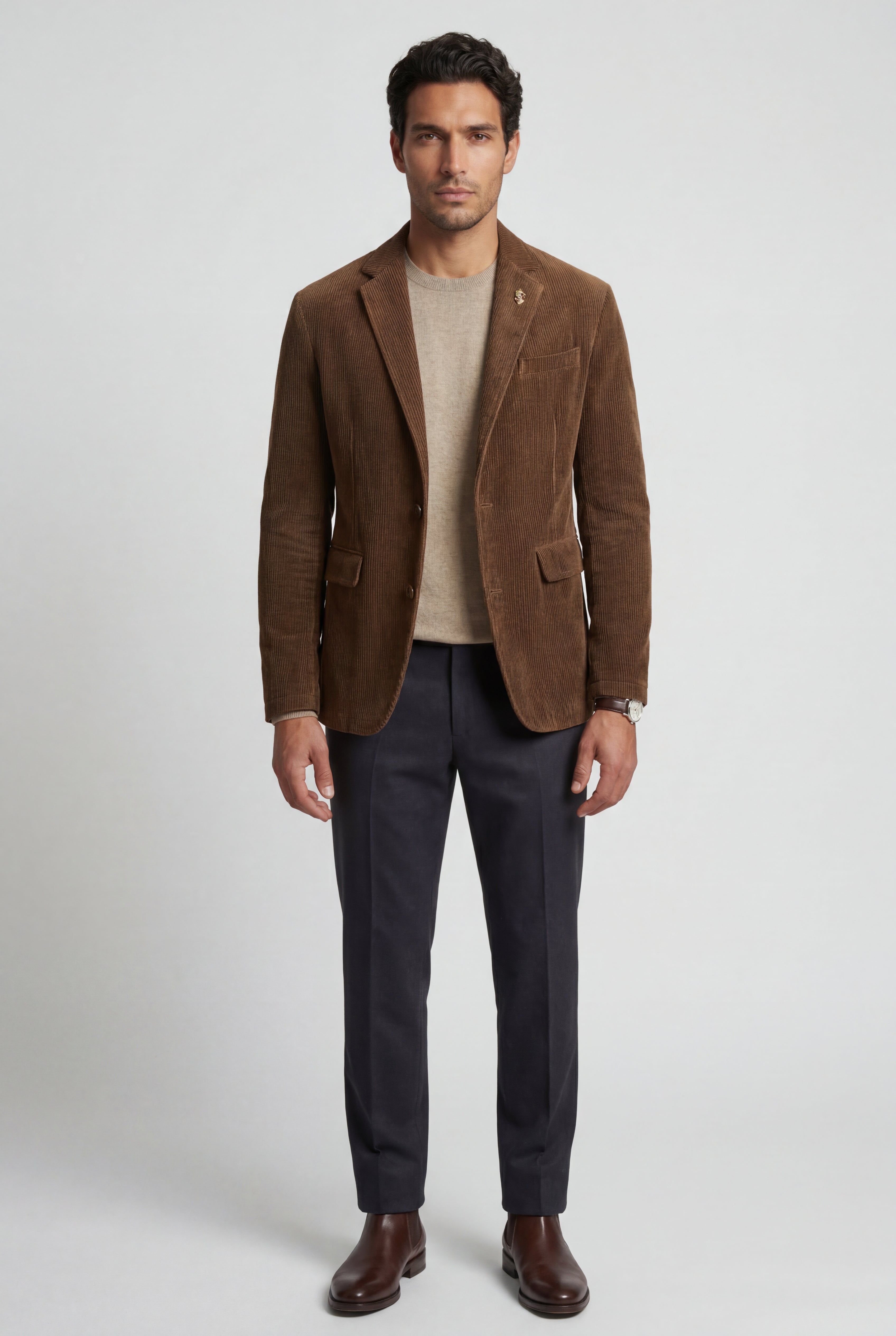 Liam | Fine Wale Tailored Single-breasted Blazer