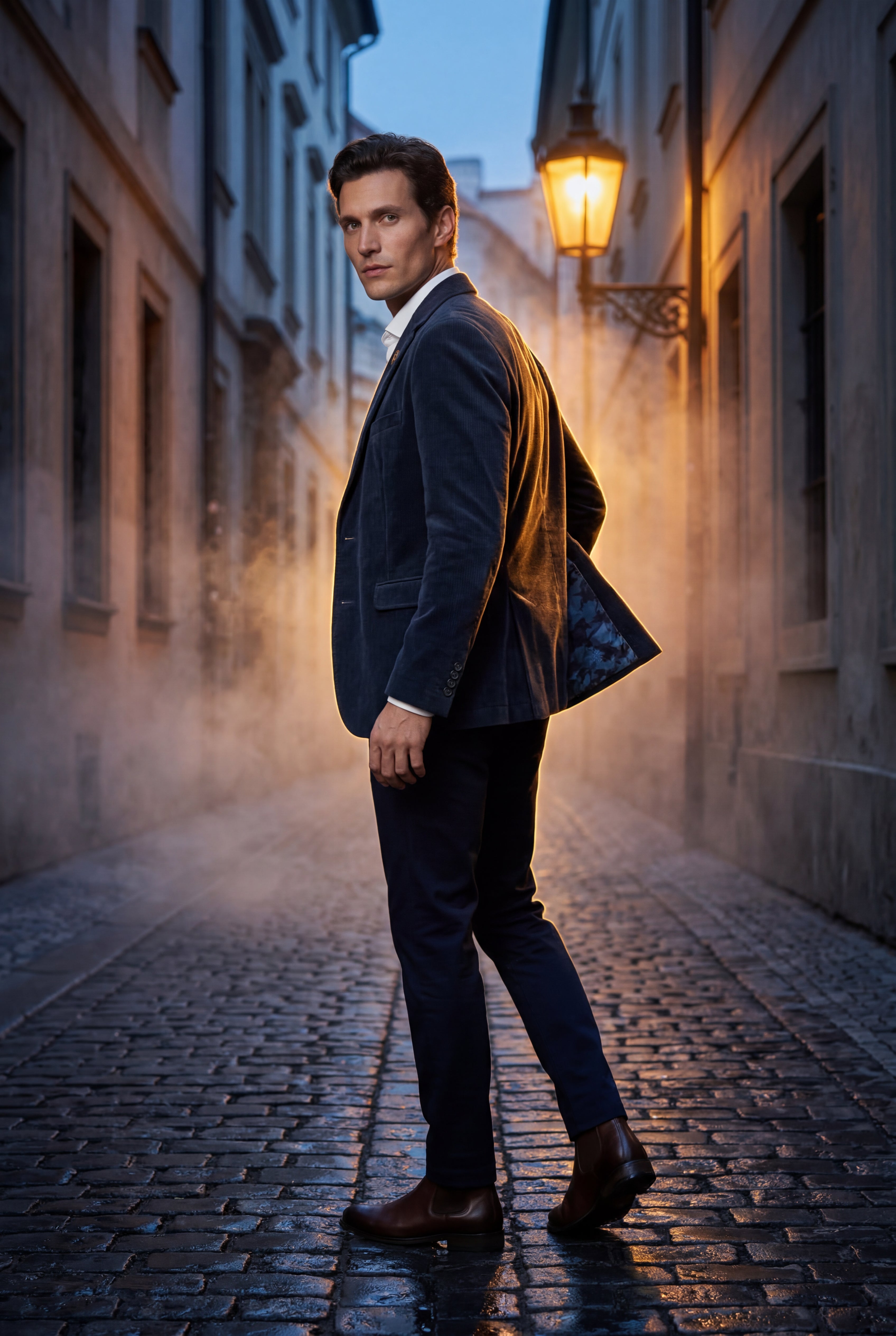 Liam | Fine Wale Tailored Single-breasted Blazer