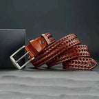 Kian | Men's Braided Textured Pin Buckle Casual Belt