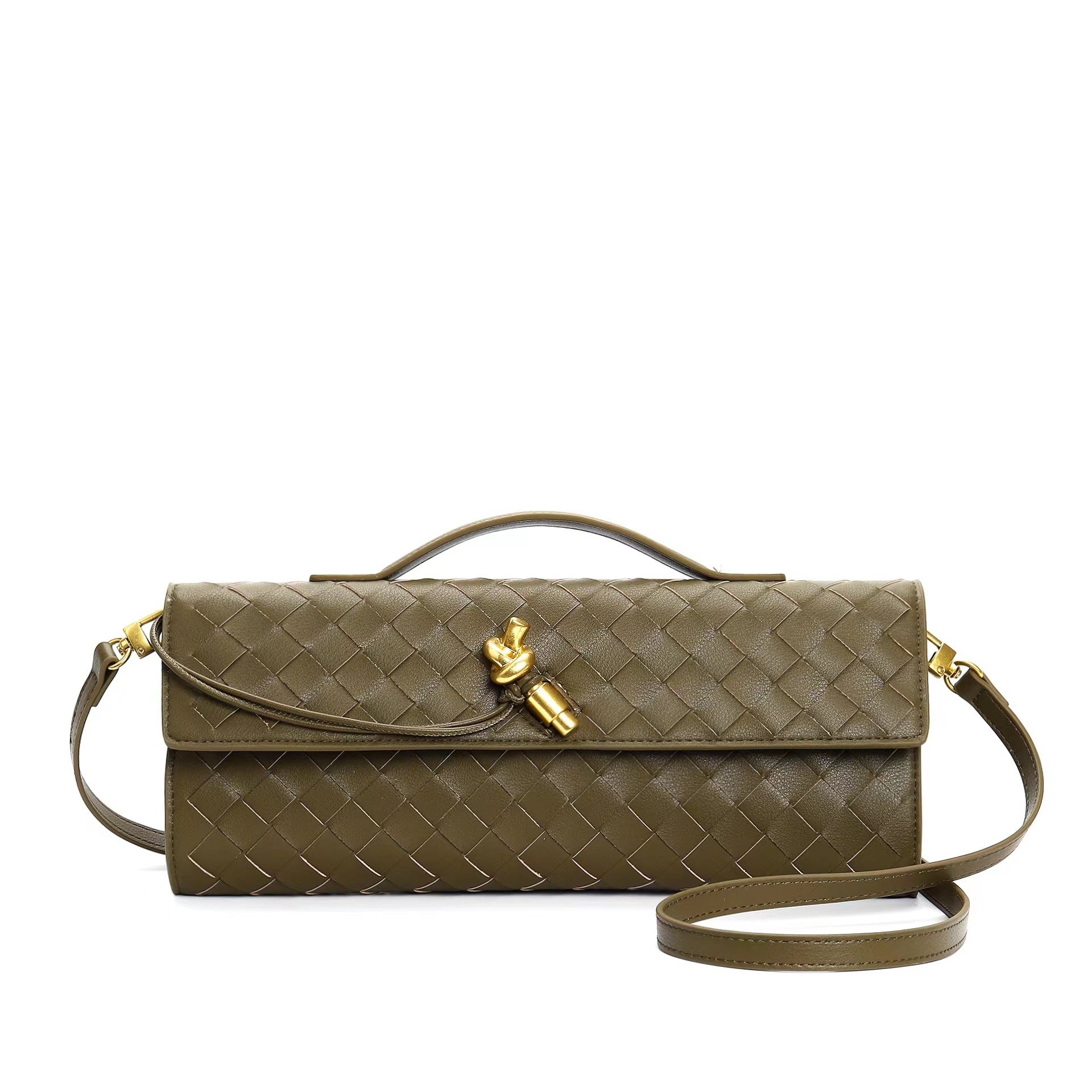 Lieke | Metallic Structured Clutch Shoulder Bag