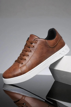 Liam | Minimalist Faux Low-top Lace-up Sneakers