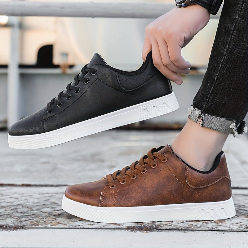 Liam | Minimalist Faux Low-top Lace-up Sneakers