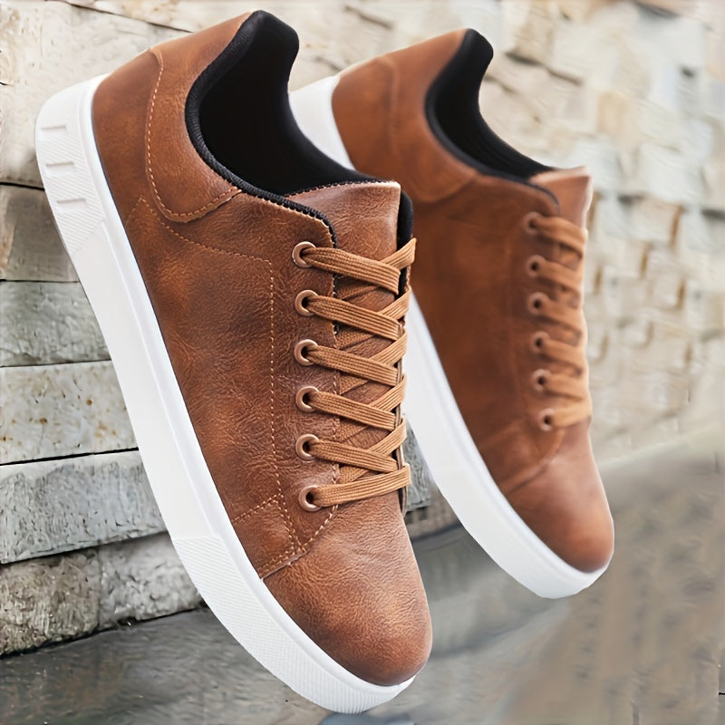 Liam | Minimalist Faux Low-top Lace-up Sneakers
