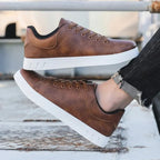 Liam | Minimalist Faux Low-top Lace-up Sneakers