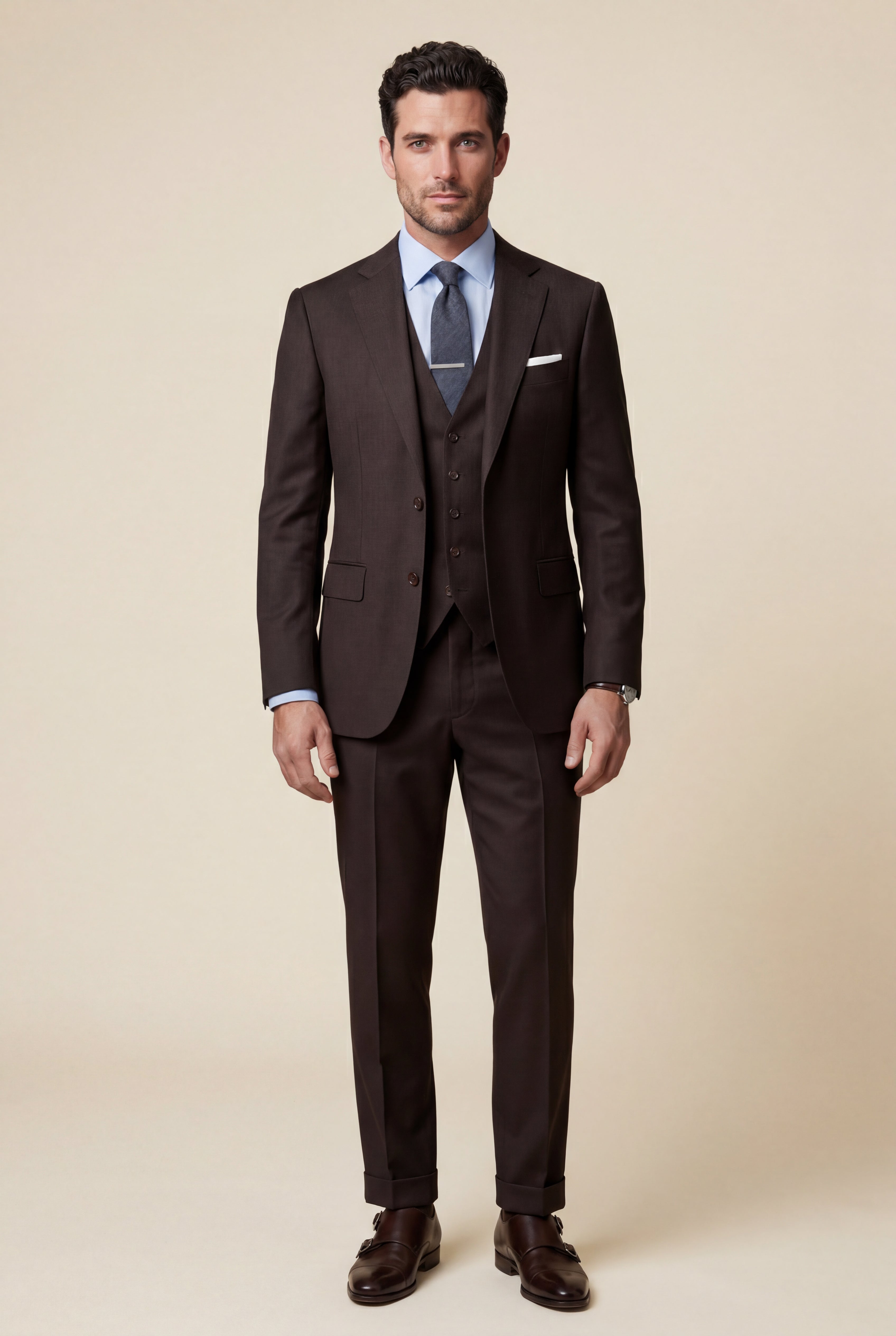 Liam | Notch Lapel Tailored Three-piece Suit