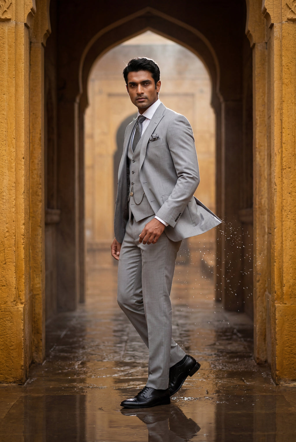 Liam | Notch Lapel Tailored Three-piece Suit