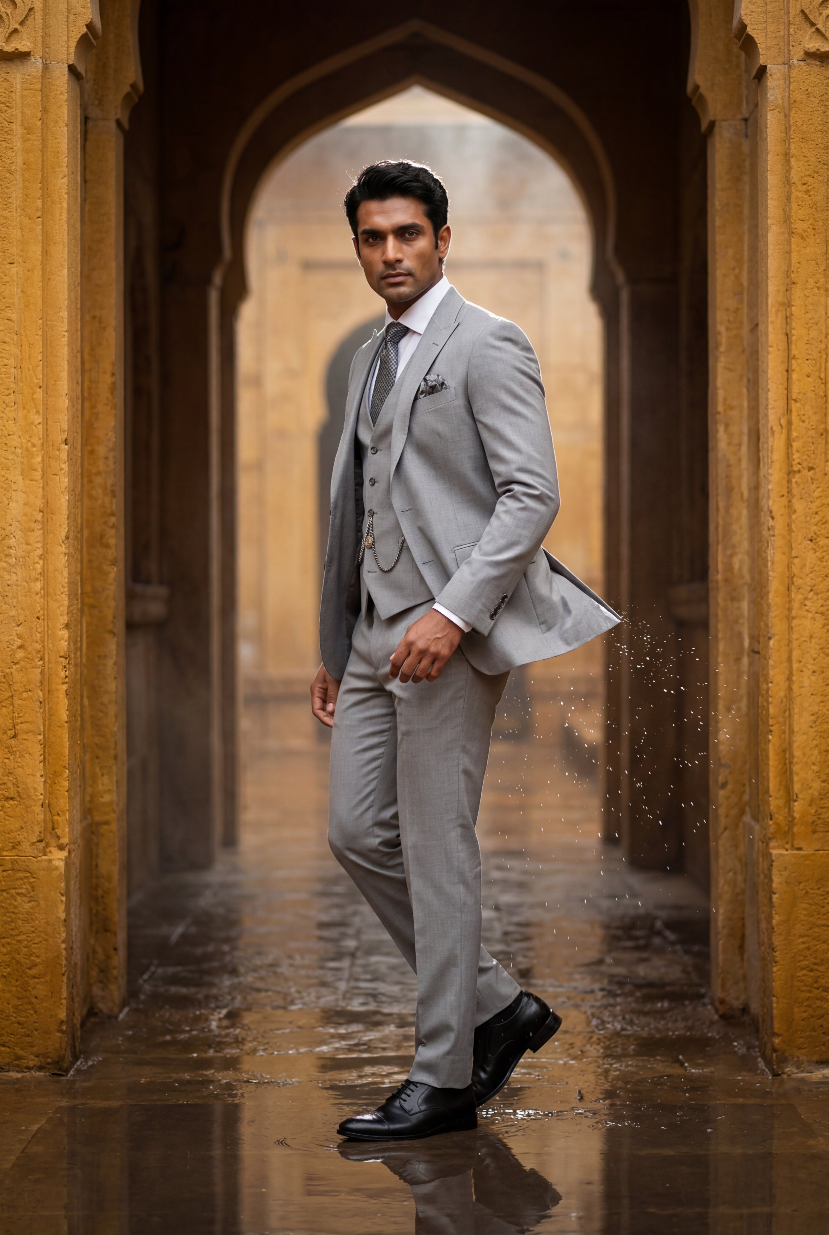 Liam | Notch Lapel Tailored Three-piece Suit