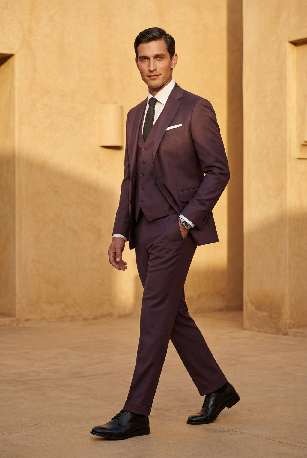 Liam | Notch Lapel Tailored Three-piece Suit