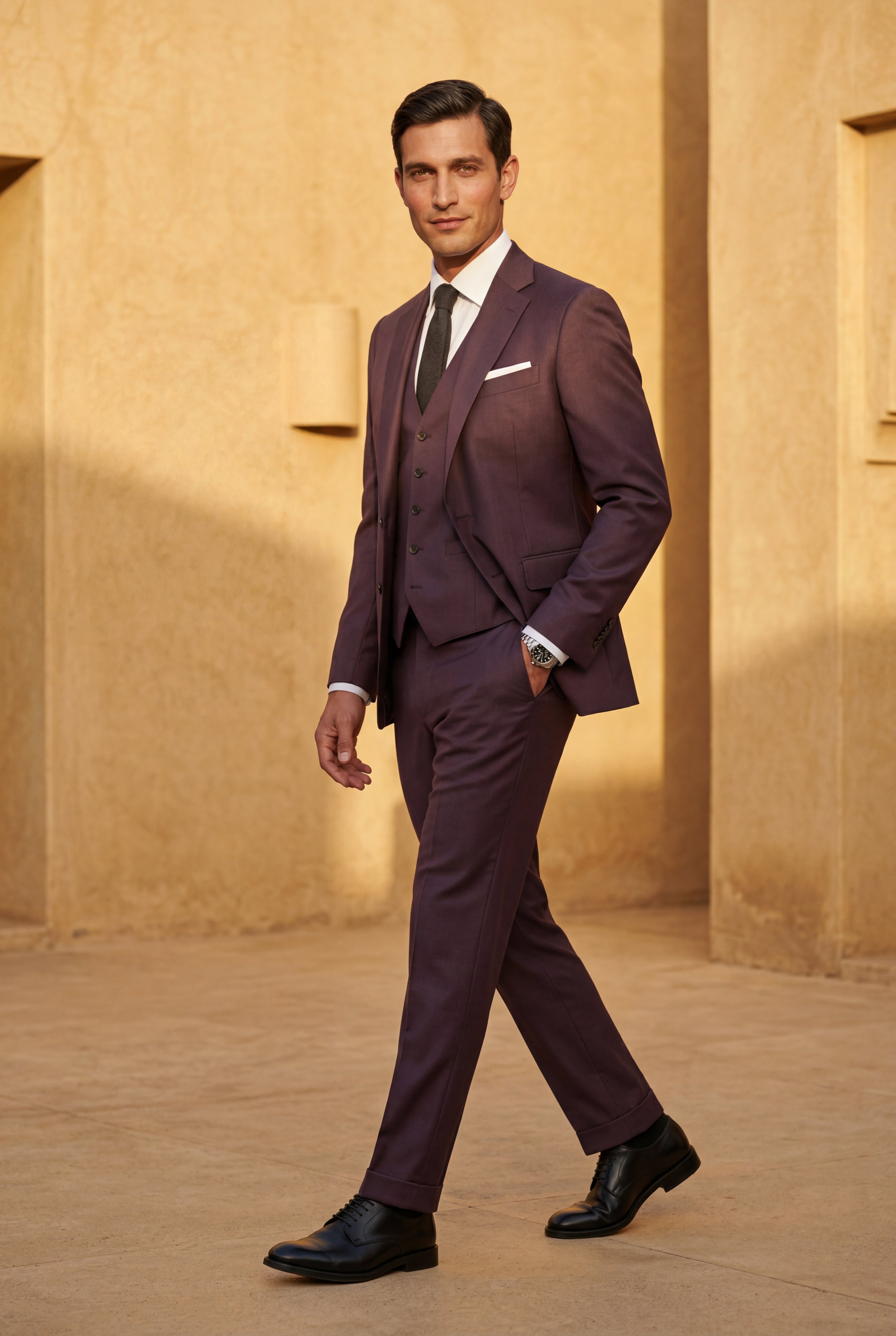 Liam | Notch Lapel Tailored Three-piece Suit