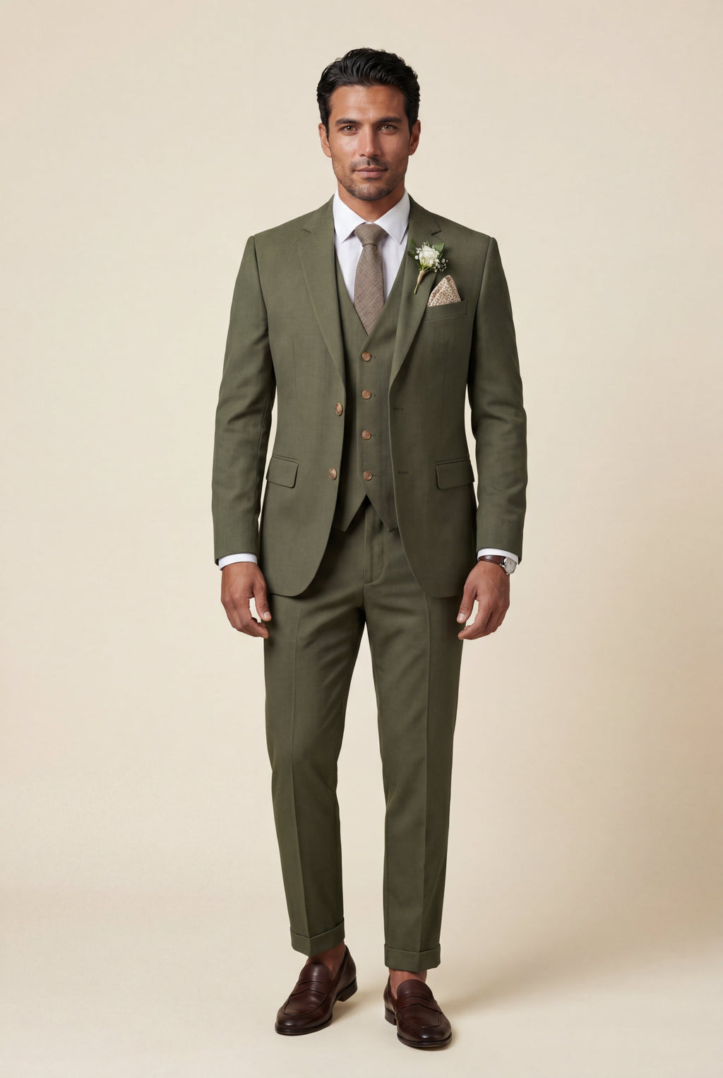 Liam | Notch Lapel Tailored Three-piece Suit