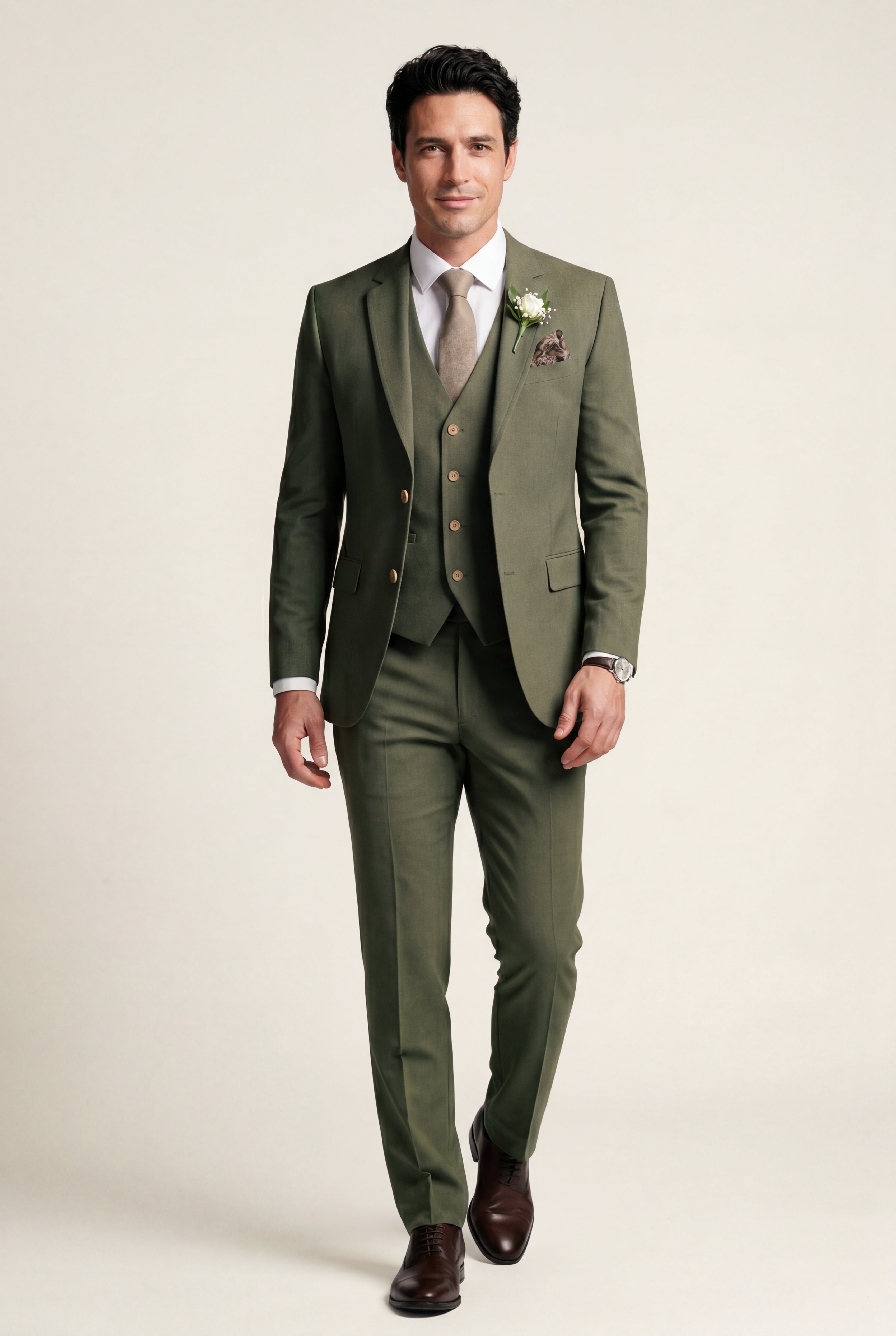 Liam | Notch Lapel Tailored Three-piece Suit