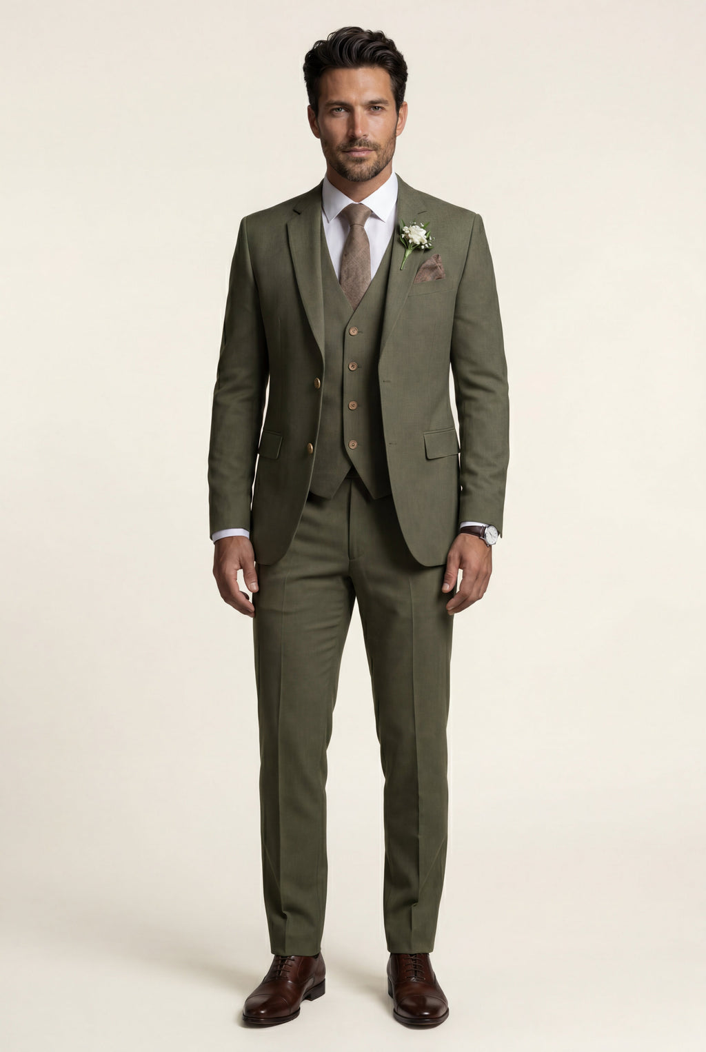 Liam | Notch Lapel Tailored Three-piece Suit